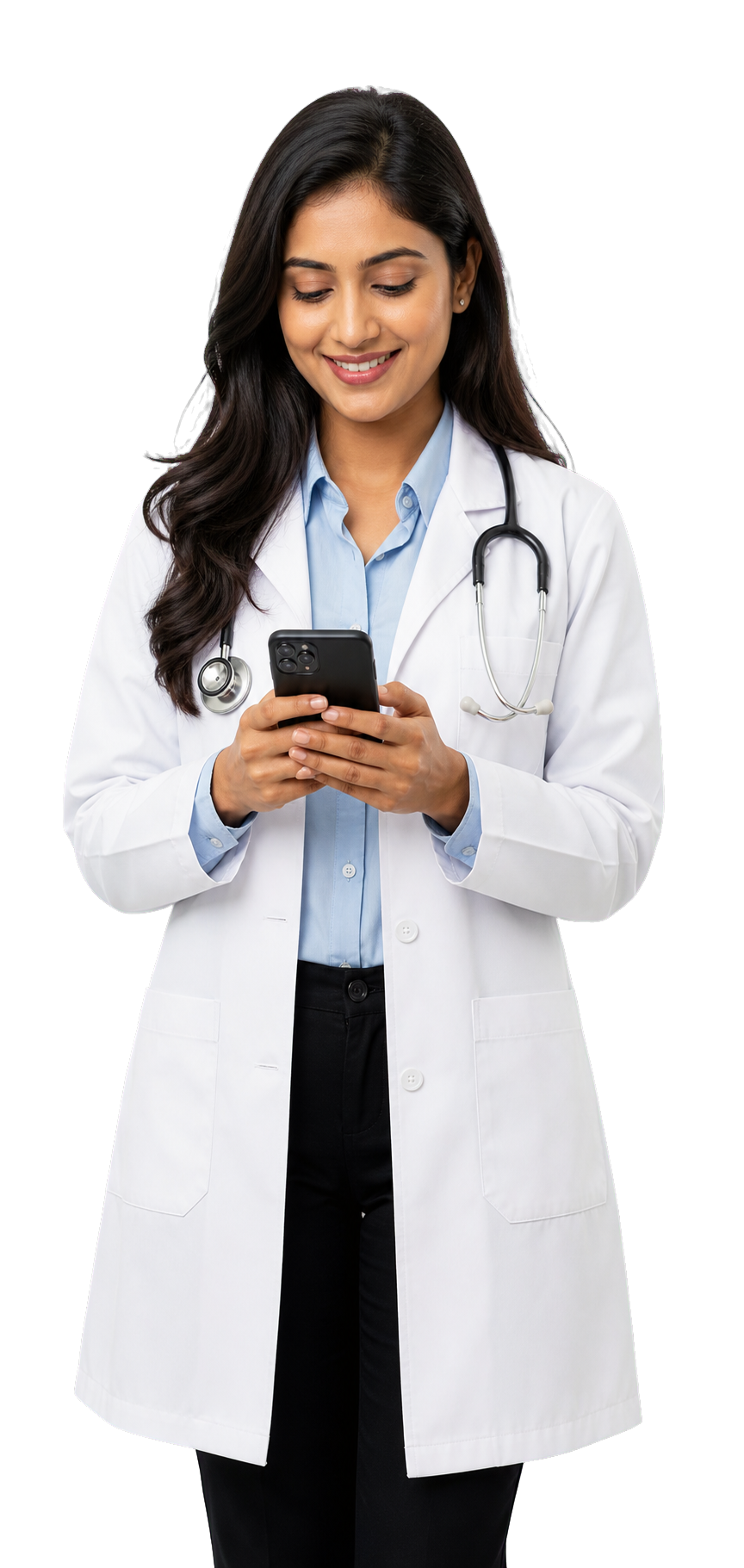 Doctor using WhatsApp Assistance